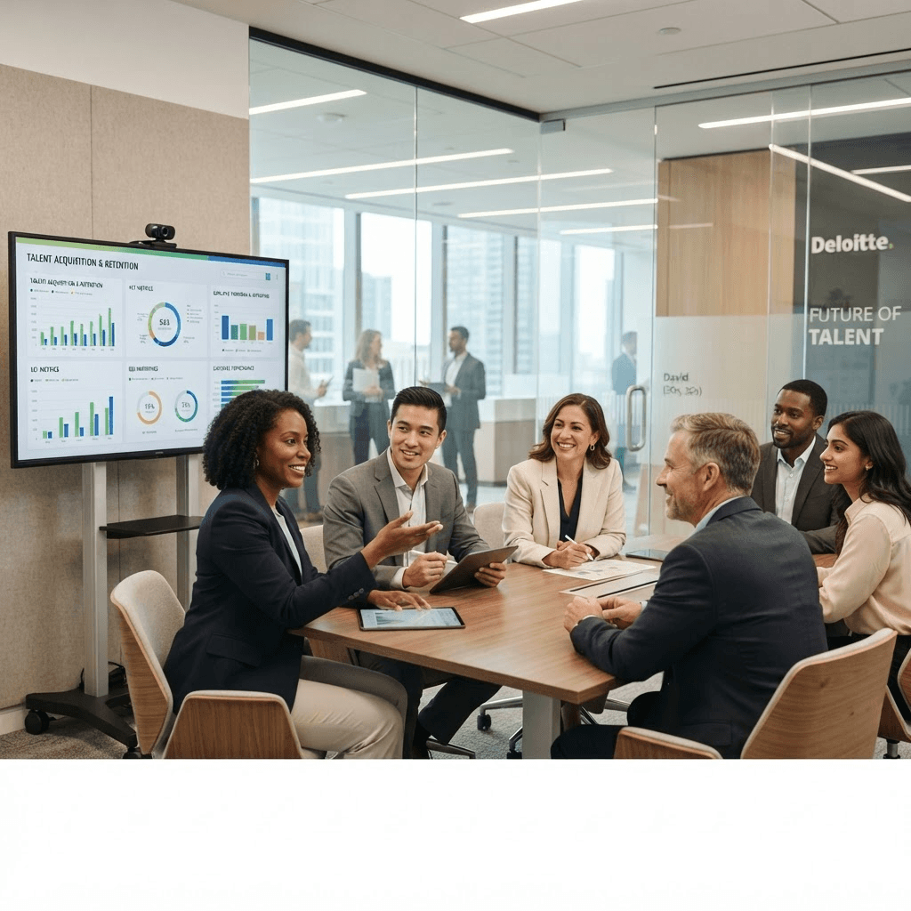 Logarithmic Talent consultants collaborating
